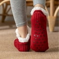 thumbnail image 4 of WMTBSRSW Fuzzy House Slippers Socks Winter Warm Sherpa Lined Slipper Socks Cable Knit Fluffy Soft Slipper Thick Comfy Plush Fleece Home Socks, 4 of 6
