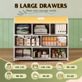 thumbnail image 6 of Led Dresser for Bedroom, TV Stand for Bedroom with LED Lights and Power Outlet, Wide Chest of Drawers for Hallway, 8 Fabric Drawers for Living Room and Entryway, 6 of 7