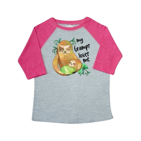 

Inktastic My Gramps Loves Me Cute Sloth and Baby Gift Toddler Boy or Toddler Girl T-Shirt