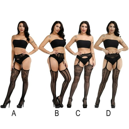

4 Pack Plus Size Fishnet Stockings Fishnet Tights Thigh High Stockings Pantyhose for Women