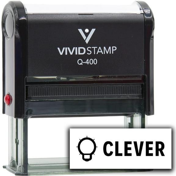 Vivid Stamp Clever Self-Inking Rubber Stamps (Black Ink) - Q-400