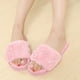 thumbnail image 4 of Pantuflas peludas para mujer, pantuflas acogedoras de felpa, zapatos de casa suaves y cálidos, zapatillas informales con perlas sólidas Wmkox8yii  hj789, 4 of 4