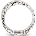 thumbnail image 2 of Sterling Silver Polished & Twisted Intertwined Rings (Size 8) Made In Thailand qr7236-8, 2 of 5