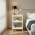 thumbnail image 5 of Demi Bonn End Side Table, Nightstand, 2 Pieces 3-Tier Nightstand with Reinforced Bars and Stable Structure, Sofa Side Table, Bed Side Table, for Living Room, Bedroom, Gray, 5 of 8
