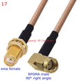 thumbnail image 3 of Kit de conector RG316 SMA a SMA macho hembra, conector RPSMA macho hembra a SMA, para cable de extensión de puente de coleta RG-316 de baja pérdida, 3 of 5