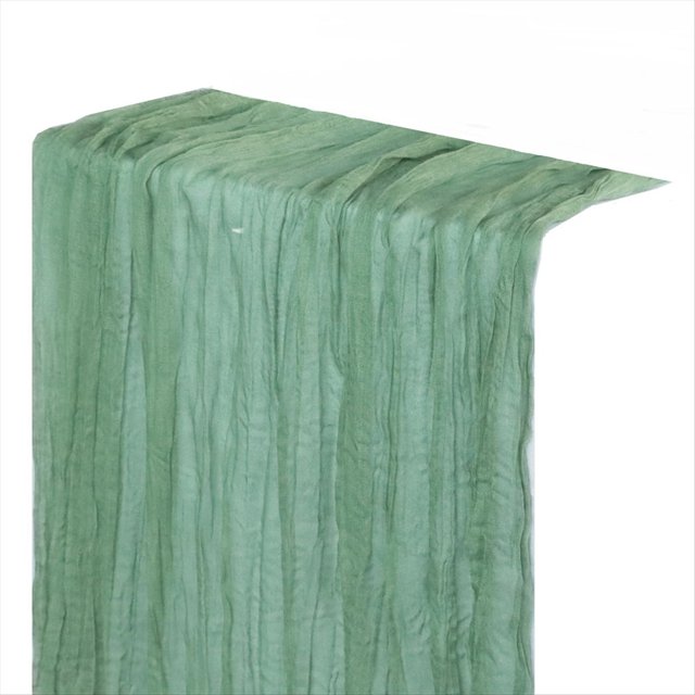 Camino de Mesa de Tela de Queso Verde , Decoración de Camino de Mesa de Tela de Queso de Tul Campestre, 90x300cm