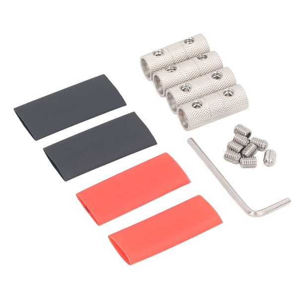 Kit de conectores de cable de calibre 4 de latón para empalme de audio de automóvil, cable de batería, conector a tope con tornillos de llave hexagonal