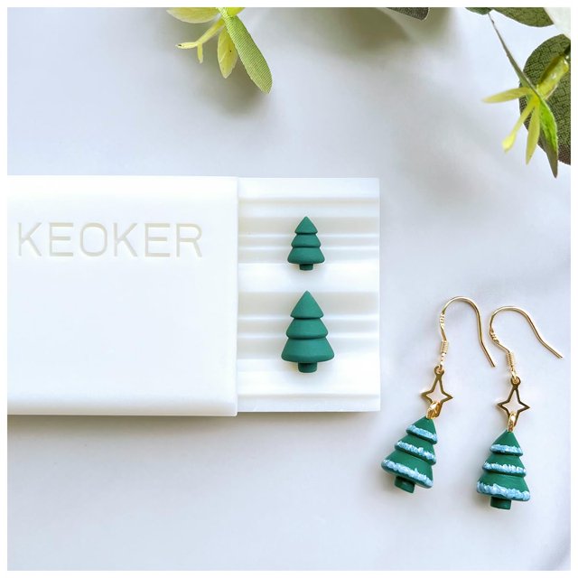 Rodillo de bolas de arcilla polimérica Keoker para árbol de Navidad, 10 mm y 15 mm