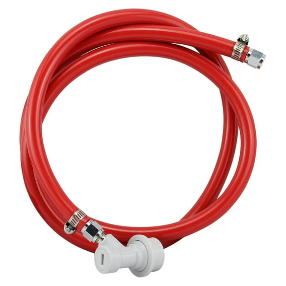 Corny Keg Gas Line Assembly - 5ft Bevlex Tubing & Mall Disconnect - CO2 Injection Kit for Homebrew Cornelius Kegs - Compatible with All Standard Regulators
