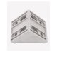 thumbnail image 3 of 60 mm x 60 mm 8 agujeros Ãngulo recto Esquina Soporte de Ã¡ngulo Soporte de Ã¡ngulo Tono plateado Unique Bargains soporte angular, 3 of 3