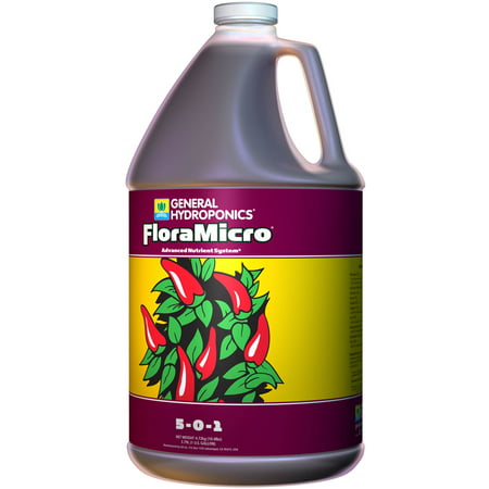 General Hydroponics (1) Gallon of FloraMicro Liquid Plant Grow Formula | (Best Way To Grow Hydroponic Weed)
