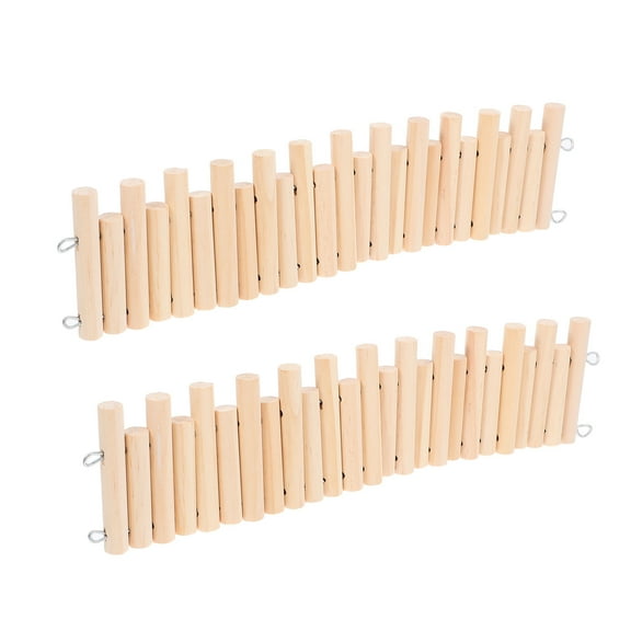 HEMOTON Wooden Bridge for Hamster Cage 2pcs Comfortable and Safe Standing Platform for Pet Cage