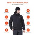 thumbnail image 3 of Chaqueta térmica DEWBU 12V Soft Shell de 5 zonas, negra, talla L, 3 of 6