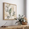 thumbnail image 2 of Framed Canvas Print Wall Art Green Leaf Study Print Minimalist Botanical Artwork For Living Room Decor - 16"x16" NATURAL, 2 of 8