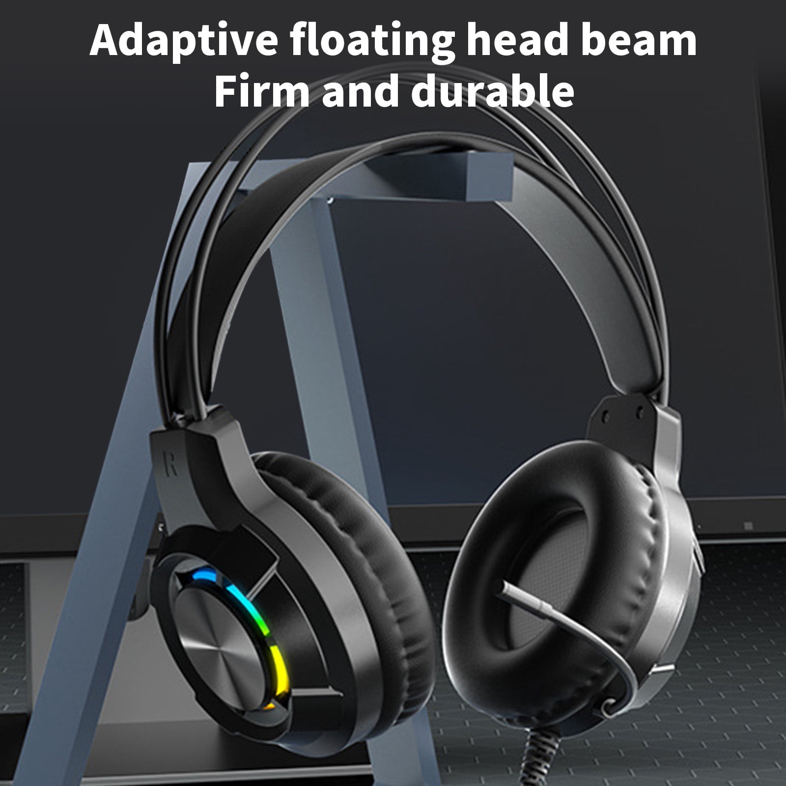 Headphones – Gaming Headset With Microphone Most Laptop Over-Ear Headphones With LED RGB Light Noise Canceling Mic 7.1 Stereo Surround Sound