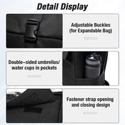 SYCNB Rolltop Backpack for Men & Women, Waterproof Travel Backpack with computer compartment, 24L/27L Expandable Capacity Daypack for Work College Trip, Black