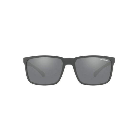 ARNETTE Unisex Sunglasses Matte Grey Frame, Grey Mirror Silver Lenses, 58MM