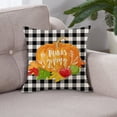 thumbnail image 4 of Thanksgiving Linen Pillowcase With Plaid Printed Car Sofa Pillowcase, Bedside Backrest Pillowcase, 4 of 4