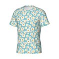 thumbnail image 3 of Rocae Daisy Floral A for Men's Moisture-Wicking Crew Tee - T-Shirt for Sports, Outdoor Activities, and Casual WearSmall, 3 of 9