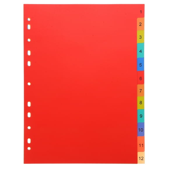 KAKOWELY Divider for Binder A4 Divider Loose-leaf Page Marker Punched Binder Divider Notepad Marker,11.61X"X8.27"X0.08"