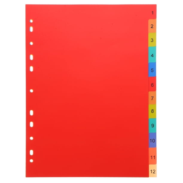 GOOHOCHY Separador para carpeta A4, separador de hojas sueltas, separador de carpeta perforada, marcador de bloc de notas