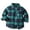 Green, variant on Meresysid Unisex Toddler Kids Boys Girls Flannel Plaid Shirt Jacket Long Sleeve Regular Fit Casual Fall Coat Lapel Button Down Pocketed Shirts Green