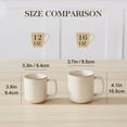 thumbnail image 5 of Malacasa Stoneware Coffee Mugs Set, 12 oz Coffee Cups Set of 4, Dishwasher & Microwave Safe, Beige, 5 of 9