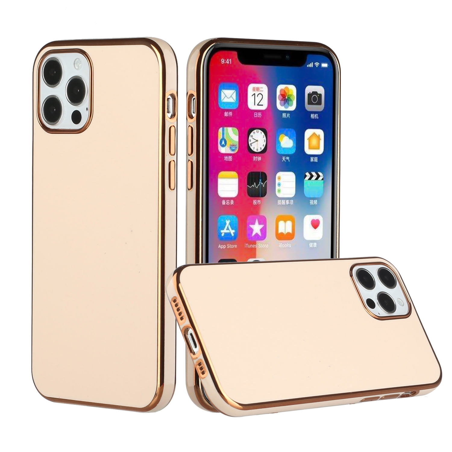 For Apple Iphone 11 Pro Max Xs Max Electroplated Fashion Solid Color Tpu Case Cover Rose Gold Walmart Com Walmart Com
