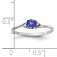 thumbnail image 2 of Primal Gold 14 Karat White Gold 4mm Tanzanite VS Diamond Ring, 2 of 4