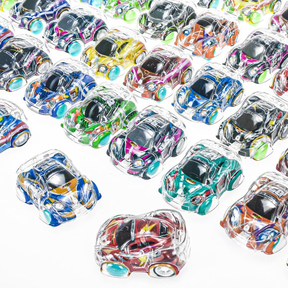 Juego de 36 piezas de mini autos con retroceso para niños pequeños Vehículos de carreras con retroceso para niños de 2 años Juguetes a granel Favores de fiesta Caja del tesoro Premios en el aula Bolsa
