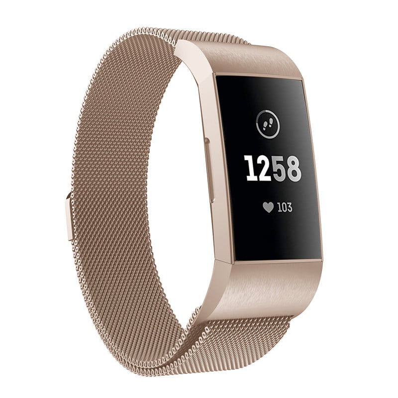 Milanese Magnetic Loop Band Strap Stainless Steel Bracelet For Fitbit Charge 3 4 
