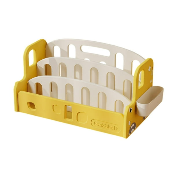 Estantería infantil para libros de acceso rápido, resistente y de fácil acceso, 3 niveles Amarillo