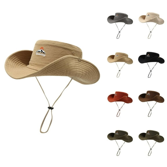 Women's Straw Bucket Hat - Y2K Packable Summer Western Cowboy Camping Hat For Men And Women Spring Summer Outdoor Fisherman Sun Hat For Hiking And Fishing