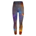 thumbnail image 7 of lcziwo Women Leggings High Waisted Tummy Control Butt Lifting Activewear Yoga Pants Funny Galaxy Graphic Print Tights Navy XL, 7 of 7