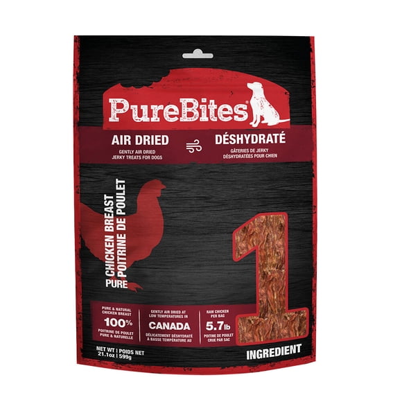 PureBites, Mid Size Dog Treats - Chicken Jerky - Freeze Dried Dog Treat