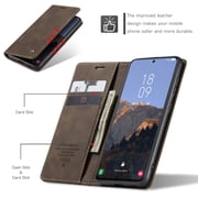 Galaxy S23 5G Wallet Case, TECH CIRCLE PU Leather Flip Folio Case with Card Holders RFID Blocking Kickstand Shockproof TPU Inner Shell Phone Cover for Samsung Galaxy S23 6.1 inch 2023, Coffee