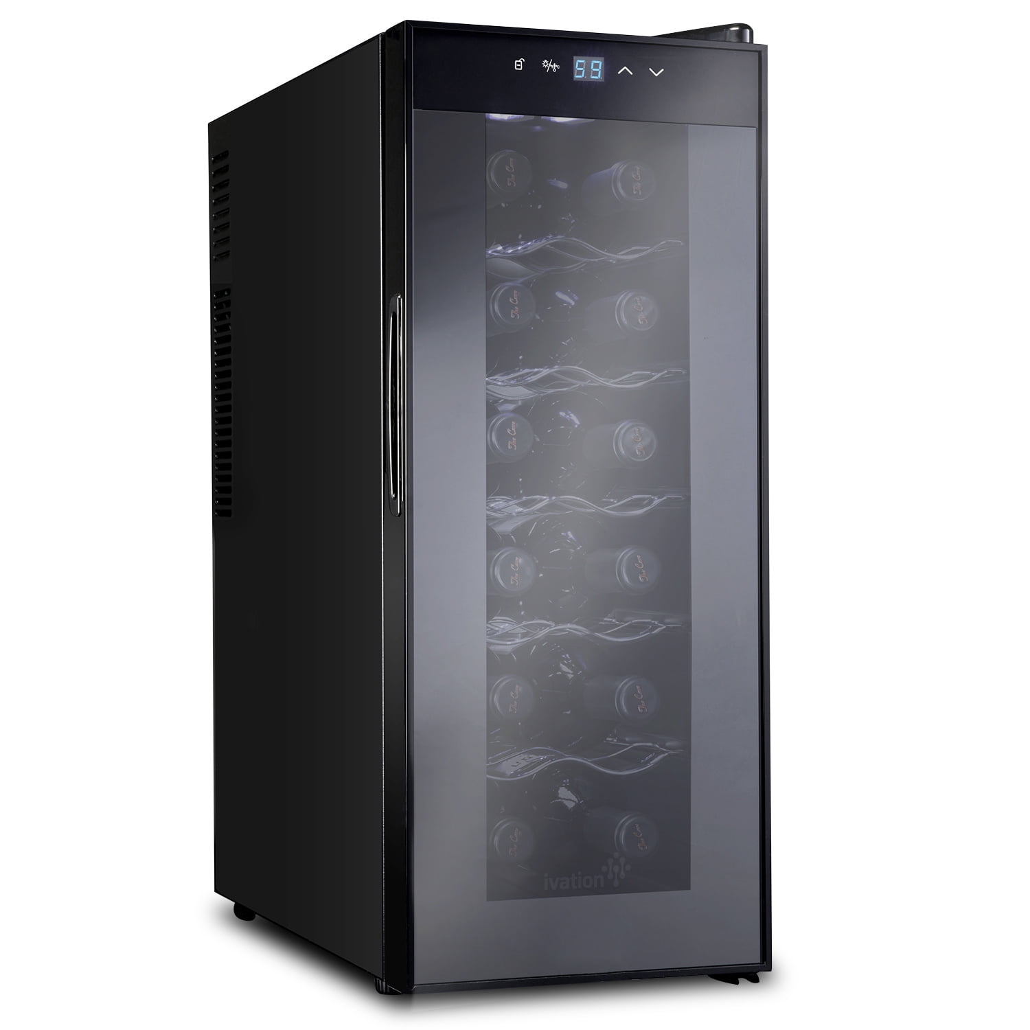 Ivation 12 Bottle Thermoelectric Freestanding Wine Cooler/Fridge
