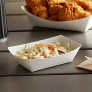 #25 1/4 lb. White Paper Food Tray - 250/Pack
