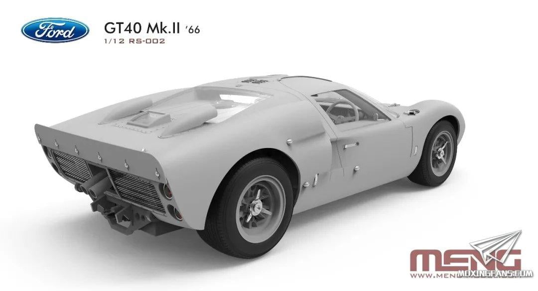 MENG Model Kit 1/12 Scale FORD GT40 MK,ll "66 RACING SERIE RS-002 Model Kit