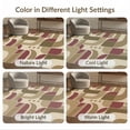 thumbnail image 7 of ODIKA 8'x10' Brown Tan Modern Geometric Design Washable Area Rug Contemporary Abstract Pattern with Curves for King Size Bedroom Under Bed, Master Suite, Non-Shedding, Easy Care, 7 of 7