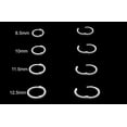 thumbnail image 2 of Solid 14k White Gold Twisted Rope Round Huggie Hoop Earrings, 2 of 5