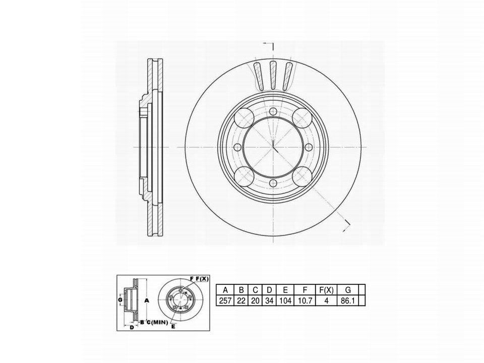 Winstop Brake Rotor, Front WS230199, Hyundai Elantra 1998-1992