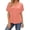 Pink, variant on Women's Solid Minimalist T-shirt Soft Stylish V-Neck Basic Tee Comfortable Casual Fit for Everyday Wear M Pink
