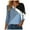 Sky Blue, variant on kaprioy Womens 3/4 Sleeve Tops Fall And Winter Henley Neck Shirts Three Elbow Sleeve Tshirts Navy, XL