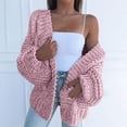 thumbnail image 5 of Suéter tipo cárdigan de mohair grueso para mujer, chaqueta informal cálida, estilo europeo y americano, 5 of 5