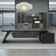 thumbnail image 2 of Organizer Wood Office Desk Conference Luxury Study Computer Desk Table Corner Drawers Mesas De Computador Office Furniture My Lux Decor Round, 2 of 14