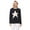 Navy/Oatmeal, variant on Women's Pullover Sweater Long Sleeve Crewneck Cute Star Cable Knit MK3506STAR-BLACK/PINK-L