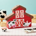 thumbnail image 2 of BLUE PANDA Farm Pinata - Small, 16.5 x 3 x 12.6 in, Barn-Shaped, Red, Brown & White - Barn Pinata with Cow, Chicken - Pig & Sheep Designs for Birthday Party & Baby Shower, 2 of 8