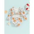 thumbnail image 5 of Musuos Baby Girl Swimwear 6 12 18 24M 3 4T Floral Print Back Bandage Knot Cutout Swimsuits for Toddler Bathing Suits Beachwear, 5 of 10