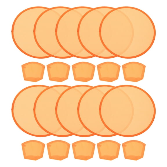 Uxcell 10" Foldable Flying Disc Folding Pocket Flying Disc Bulk Set Orange 10 Pack